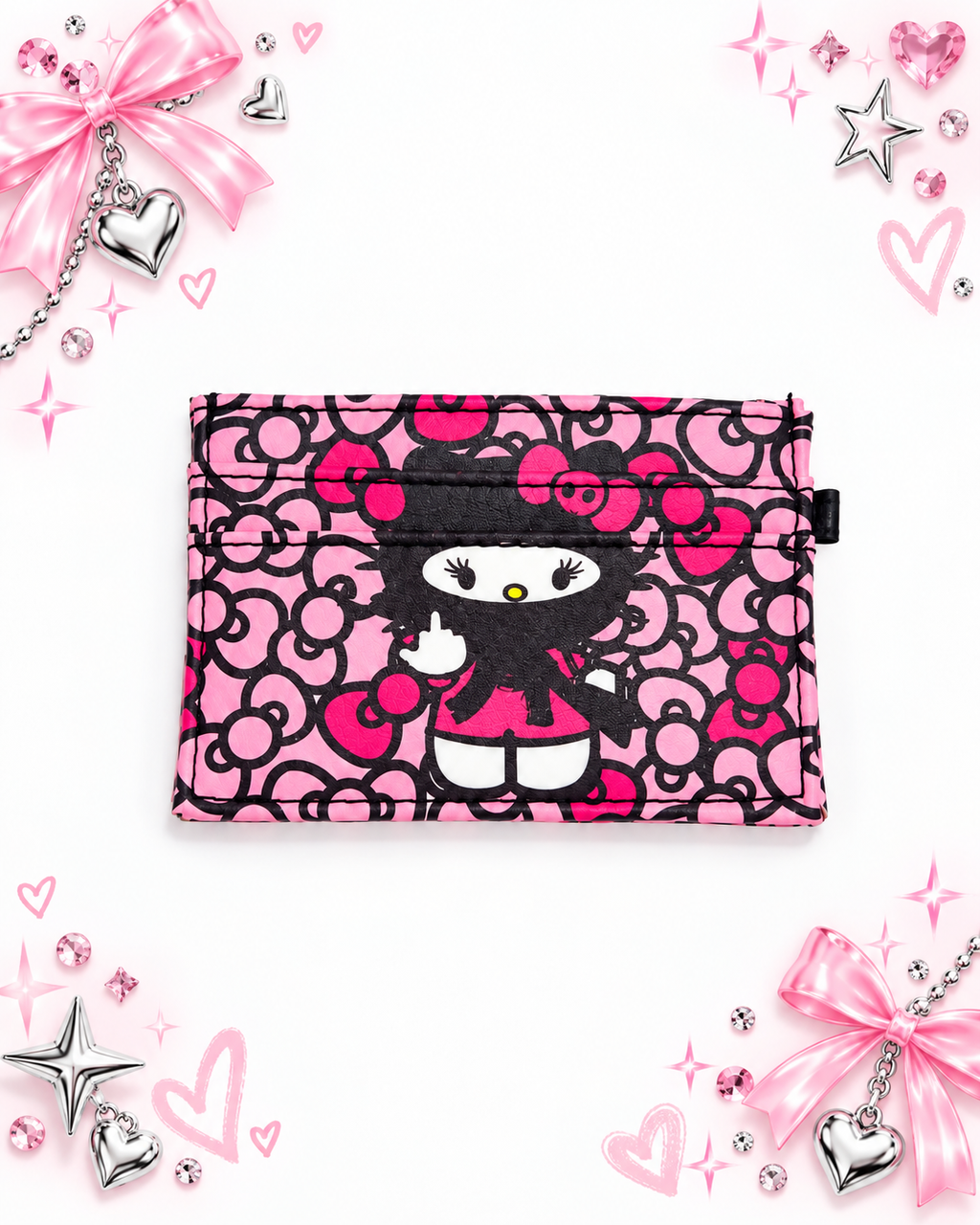 Pink Rebel Card Wallet 🖤
